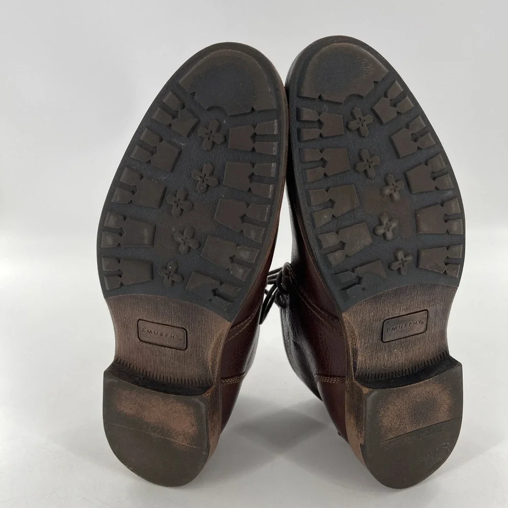Johnston & Murphy Mens Tan Chukka Full Grain Leather Plain Toe 9 Tumbled Pebbled